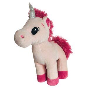 ToysRUs Unicorn 10" Plush Pink Mane Tail Embroidered Eyes Glitter Horn Magical